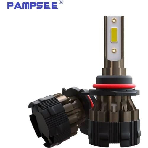 PAMPSEE 2 Pcs 9006 HB4 9000lm Mini Car Led Headlight 9005 hb3 H1 H4 H7 H8 H9 H11 COB Chip LED Headlamp Car Styling Bulbs