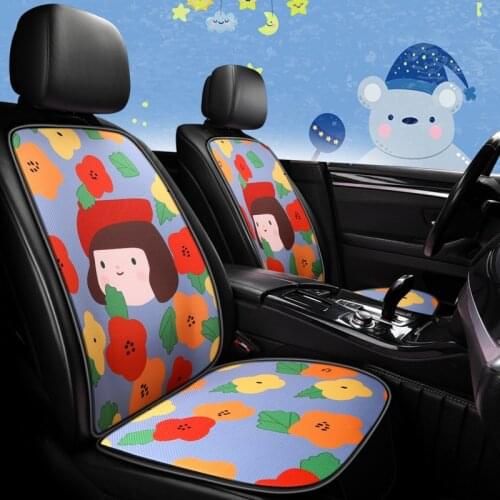 Seat Cushion Cartoons Cute Monolithic Seat Pad Rabbit Pink Car Accessories Sets for Women Seat Protector For BMW Mercedes Benz