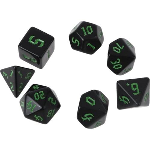 7 Pcs Resin Polyhedral Dices Numbers for DND RPG MTG Dials Desktop Table Board Game Dice Desktop Table Board Game Dice Toys
