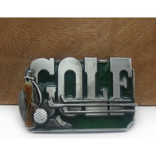 BuckleClub wholesale zinc alloy retro western golf sport jeans gift belt buckle FP-02193 for men 4cm width loop