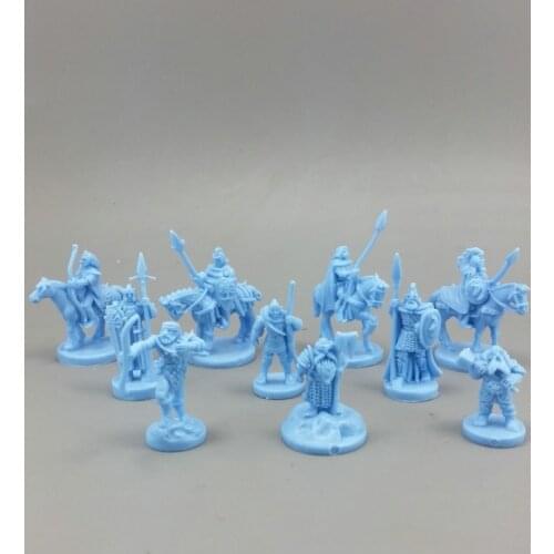 Pvc figure Simulation model toy Warrior Knight blue set 10pcs/set