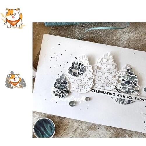 2PCS Pine Cone Plant Metal Cutting Dies Scrapbooking Stencil Decorative Embossing Craft Die Cuts Card Making New Dies For 2019