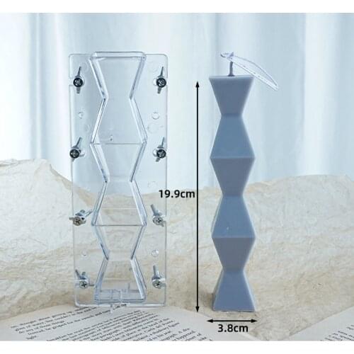 Speical Shaped Endless Pillar Strip Candle Silicone Mould European Simple Candle Molds Christmas Home Decoration Candle Moulds