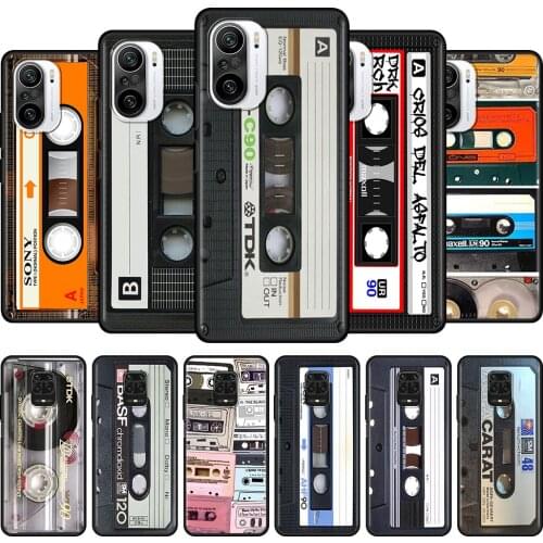 Silicone Case For Xiaomi Redmi Note 9s 7 8t 9 8 10 9a 9c 9t K40 Pro Soft Coque Phone Bumper Retro Cassette Tapes