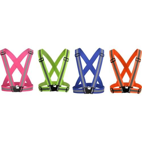 Reflective Vest Safety Reflective Coat Elastic Adjustable Reflective Gear for Running Walking Jogging Cycling Motorcycle