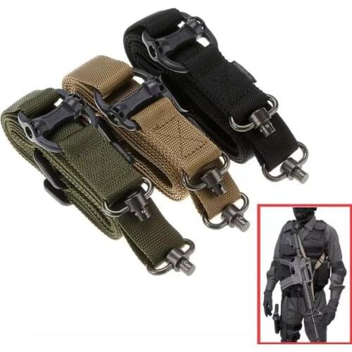 Tactical hunting Rifle Gun MS4 Sling Strap Quick Detach QD Swivel Dual Rope Mission Adjustable Two 2 Points
