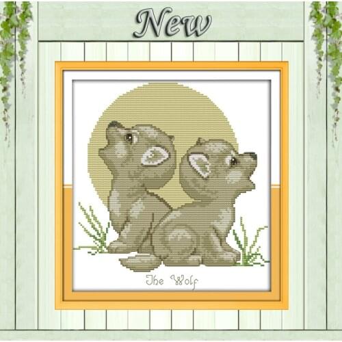 The wolf animals crafts home wall decor counted printed on canvas DMC 11CT 14CT DIY kits Cross Stitch embroidery needlework Sets