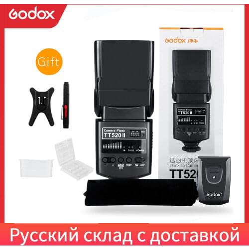 Godox Camera Flash TT520II with Build-in 433MHz Wireless Signal for Nikon Canon Pentax Olympus DSLR Camera