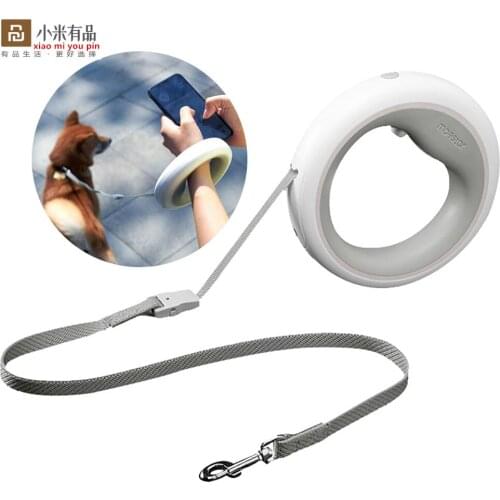 Retractable Dog Leash Ring Led Lighting Flexible Pet Collar Dog Puppy Traction Rope Belt Length 2.6m Smart Remote xiaomiyoupin