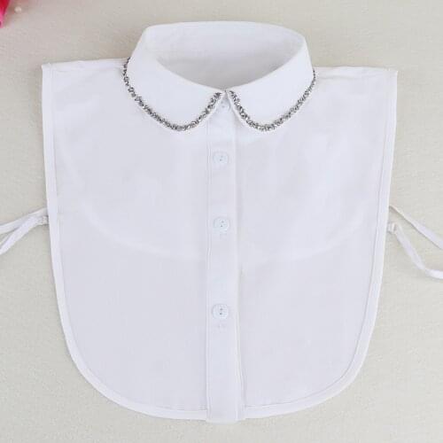 Linbaiway Black Shirt False Collar Womens Lapel Shirt False Collar Clothes Detachable Collar Blouse Tank Top Neckwear Accessory