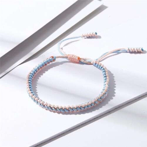 MultiColor Threads Braided Women Bracelet Handmde Rope String Wrap Bracelets Bangles Adjustable Child Lucky Best Friend Jewelry