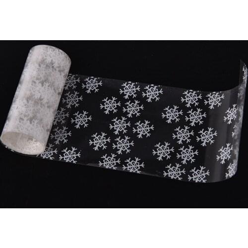 1Pcs Nail Foils White 3D Snowflake Design Christmas Nail Art Transfer Sticker Women Manicure Tools
