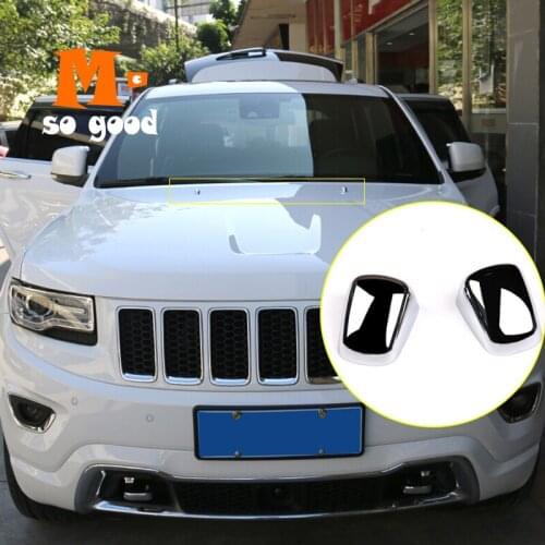2014 2015 2016 2017 For Jeep Grand Cherokee ABS Chrome Wiper Water Spray Nozzle Decoration Cover Cover Trims Car Accessories