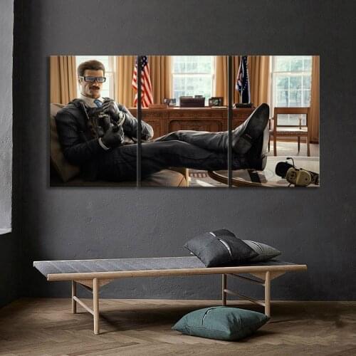 3 Panels Shooting Game Commander Solider Picture Rainbow Six Siege Video Games Art Canvas Paintings Bedroom Wall Decor Paintings