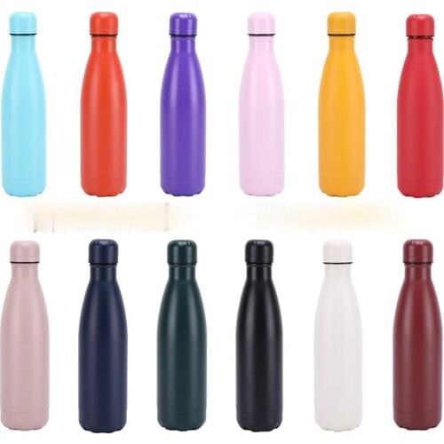 500ml custom water bottle thermal mugDouble wall Stainles Steel Thermos bottle keep Hot and Cold Insulated Vacuum Flask
