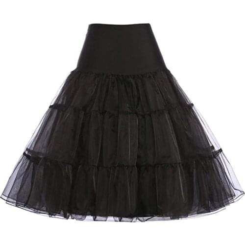 50s Petticoat Skirt Rockabilly Dress Crinoline Underskirts for Women 2023