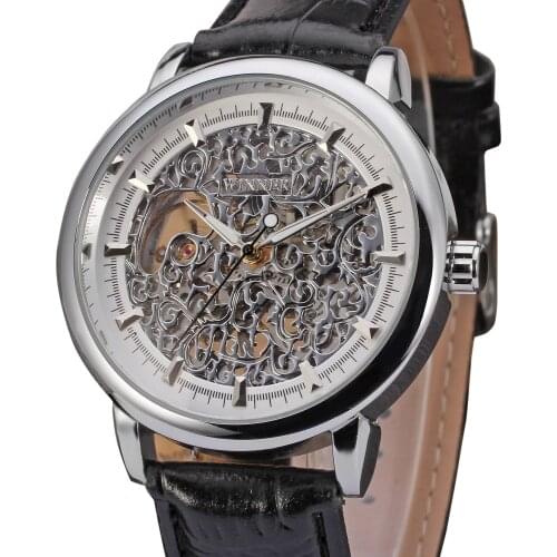 Winner Top Brand Luxury Noble Business Skeleton Automatic Men Extravagant Male Mechanical Clock Hollow Dress Gentle Men Watches