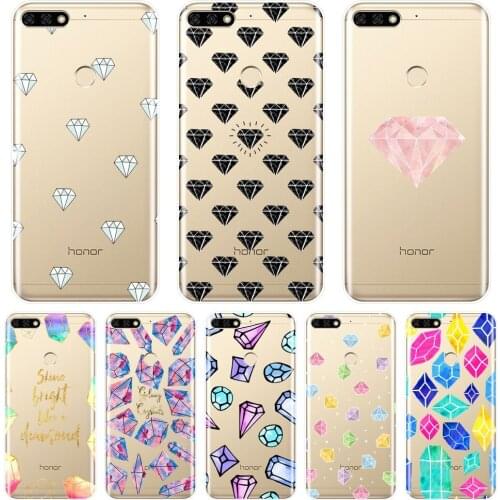 Back Cover For Huawei Honor 7 8 9 10 Lite Diamond Soft Silicone Case For Huawei Honor 7 7S 7X 7A 7C Pro 8X MAX 10 9 8 Phone Case