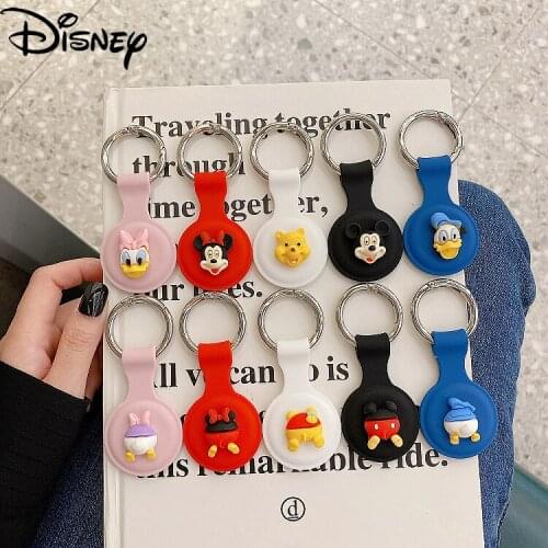Disney Pooh bear Donald Duck suitable for airtag suitable for Apple protective sleeve anti-lost anti-drop keychain silicone soft