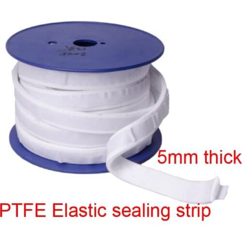 5mm thickness PTFE Elastic sealing strip PTFE ELASTIC BAND Self-adhesive soft stick adhesive strip Sponge strip Expanded polytef
