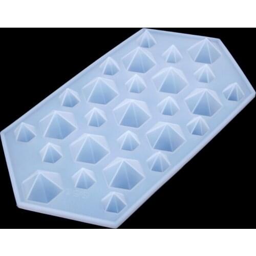 Diamond Gem Ice Cube Tray Mould Clear Mold Silicone DIY Maker Freeze Handmade