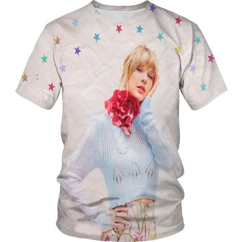 Beautiful girl casual sports T-shirt short sleeve O-neck breathable summer hot sale mens and womens T-shirt fashion 3D