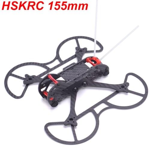 HSKRC 155 155mm Carbon Fiber Frame Kit FPV Racing Drone Rack W/ Propeller Protector for 20mm*20mm Flight Control 1306 1406 Motor