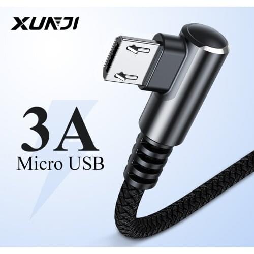 90 Degree Micro USB Cable Fast Charging 0.25M 1.2M 2M Long Charge Wire For Xiaomi Samsung PS4