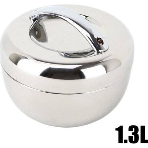 0.8L/1L/1.3L Stainless Steel Lunch Box Apple Shape Double-Layer Thermal Insulation Lunch Box Food Container For Student Office