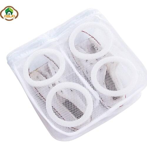 Msjo Laundry Bags Shoes Organizer Bag Mesh Hanging Dry Sneaker Wash Machine Storage Home Organizer Accessories Underwear Box