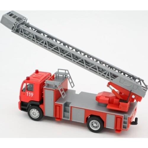 Metal 1/64 CAR Model MAN Fire Truck Car Model Childrens Gift Collect Toy Figures Model