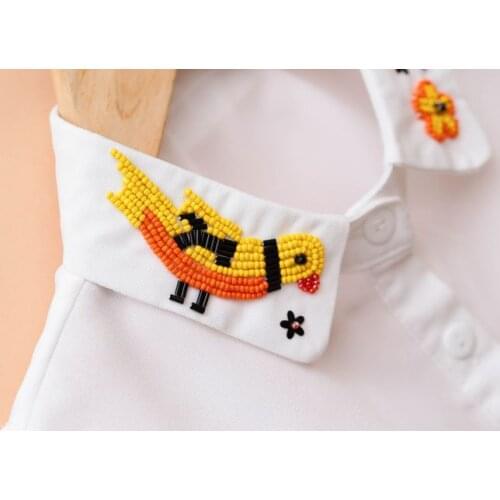 Sweet fake collar turn down peter pan detachable collar decoration blouse fake collar stand fresh literary openwork lace shirt