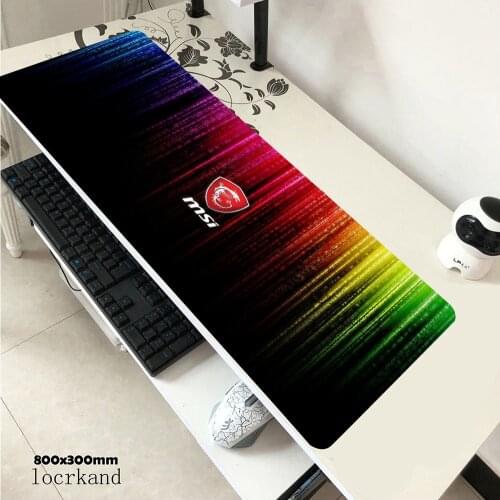 2021 New Mouse Pad MSI Logo Keyboard Mat Large Size 400mm*800/900mm Extended Soft Rubber Mousepad Gaming XXL Computer Mat