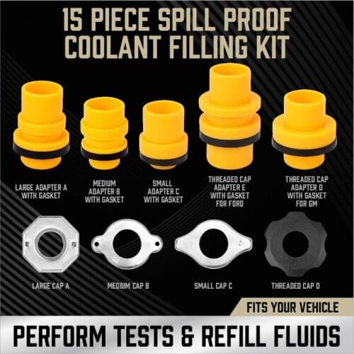 50LC 15Pcs Plastic Filling Funnel Spout Pour Oil Tool Spill Proof Coolant Filling Kit