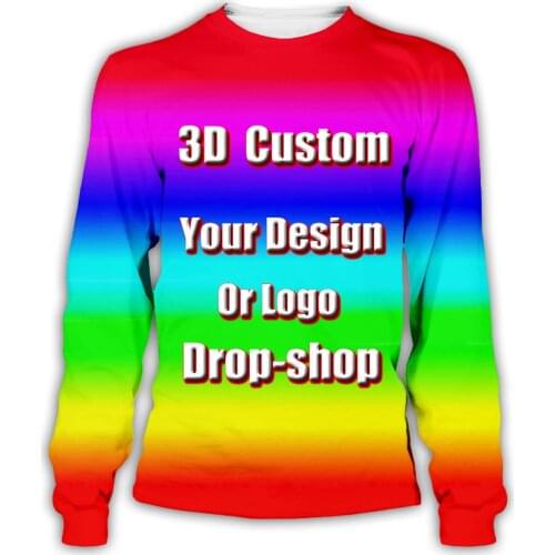 PLstar Cosmos Create Your Own Customer Design Anime/Photo/Star/You Want/Singer Pattern/DIY 3D Printed Sublimation sweatshirt