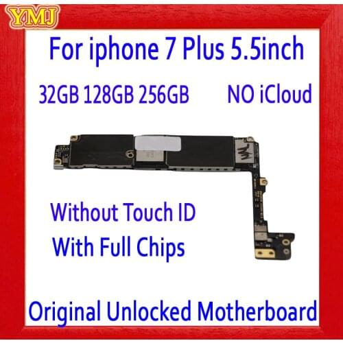 Full unlocked for iphone 7 Plus 5.5inch motherboard With/No Touch ID, free iCloud for iphone 7 Plus motherboard, 100% original
