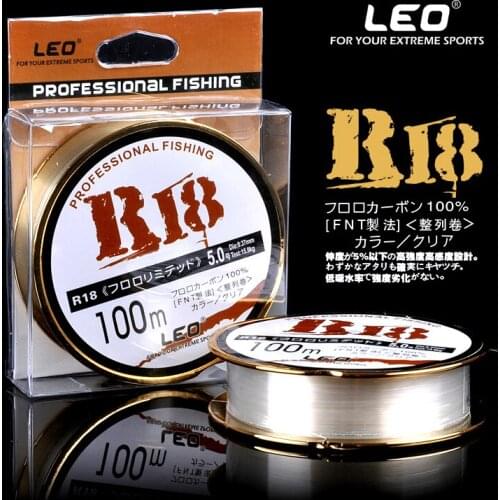 Leo Fishing Lines 27009 R18 100M Transparent White Imported From Japan Fishing Line Fish Wire Nylon Fishing Accessories Pesca