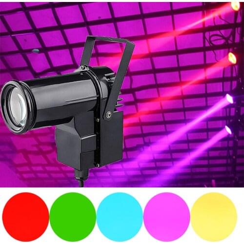 10W RGBW LED Pinspot Lamps With DMX512 Narrow-Beam Pinspot Stage Light with EU US Plug For KTV Bar Club Party Disco Show