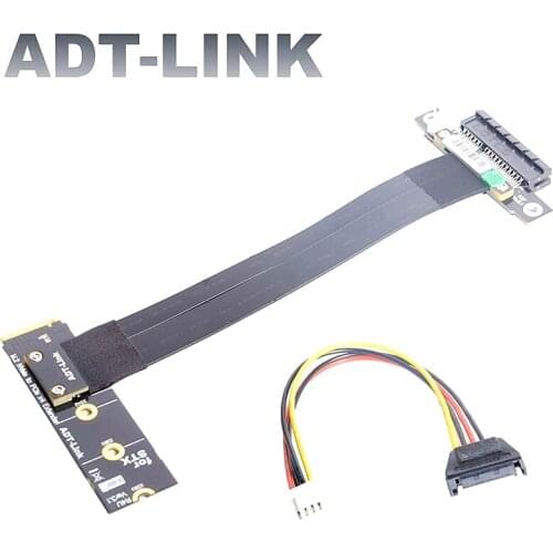 M.2 NGFF NVMe M Key Extension Cable To PCIE x4 built-in PCI Express 3.0 2230 Riser Card Adapter Straight Female Extender SSD ITX