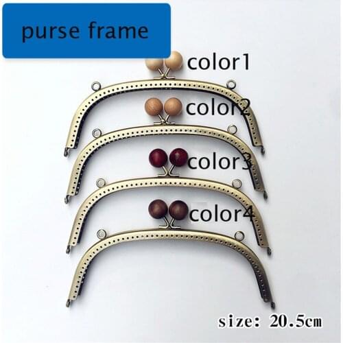 12.5/16.5/20.5cm women coin bag making metal clasp smooth surface finished bronze color wood kiss buckle 10pcs/lot wholesale