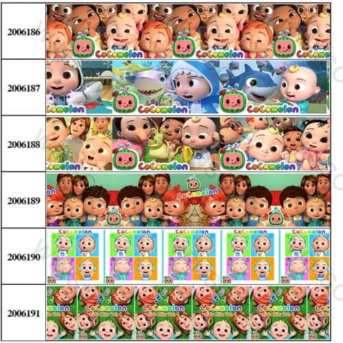 10Yards 25mm/38mm/50mm/75mm Cartoon Printed Grosgrain/Satin Ribbon Party Decorations 200618 200619