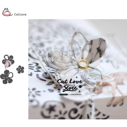 3PCS Cherry Blossoms Metal Cutting Dies Stencil For DIY Scrapbooking Paper Card Decorative Craft Die Embossing Die Cuts New 2019