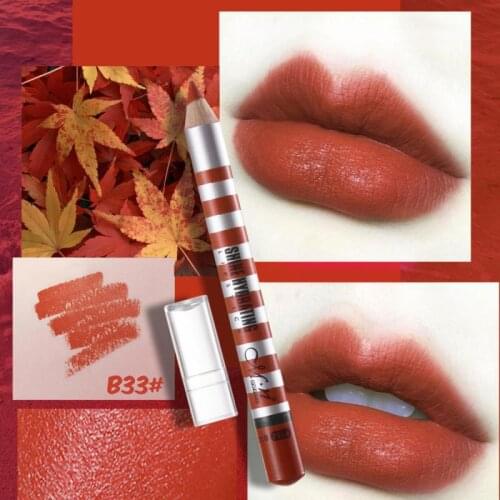 4 Colors Sexy Matte Lip Stick Lipliner Lip Liner Pencil Waterproof Smooth Long Lasting Natural Lipliner Pen Makeup Cosmetic TSLM