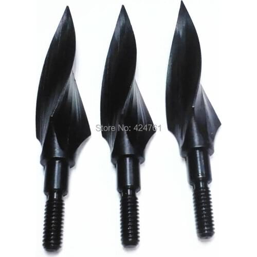 6PCS Carbon Steel Rotary Arrow Heads 150 Grain Broadheads Tips Arrow Points Archery Arrowheads for compound bow and crossbow