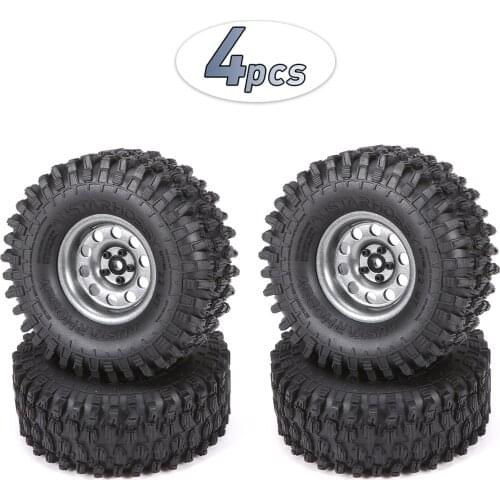 AUSTAR 7021+2016BK 4PCS RC Tires 125*50mm Metal Wheel Rim Rubber Tire for RC Buggy Off-road Car for trx6 KM2 AXI03004 AXI03005