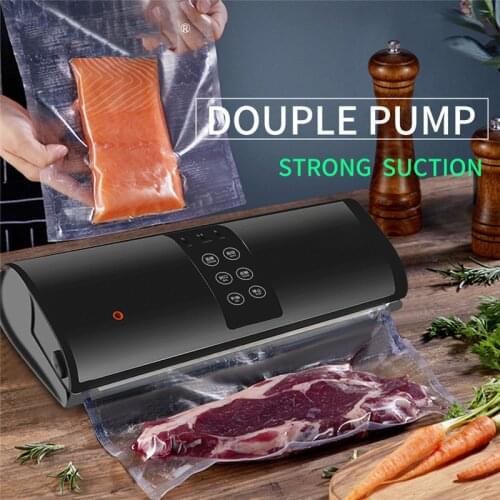 Automatic Vacuum Air Sealer 220V/110V Home Keep Food Fresh Packing Machine Portable Vacuum Packer for Kitchen Dry Wet Soft Food