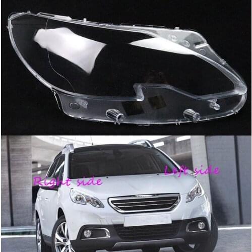 Car Headlight Lens For Peugeot 2008 2014 2015 2016 2017 2018 Headlamp Cover Car Replacement Front Auto Shell Cover
