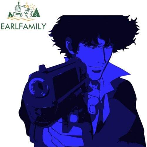EARLFAMILY 13cm x 12.8cm for Cowboy Bebop Camper Truck Decal DIY Vehicle Car Stickers Fashion Anime Snowboard Occlusion Scratch