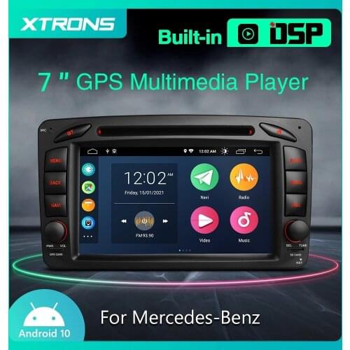XTRONS 7“ Android 10.0 Car DVD Player GPS for Mercedes Benz A-W168 C-Class W203 CLK-Class W209 C209 G-Class W463 Viano Vito W639