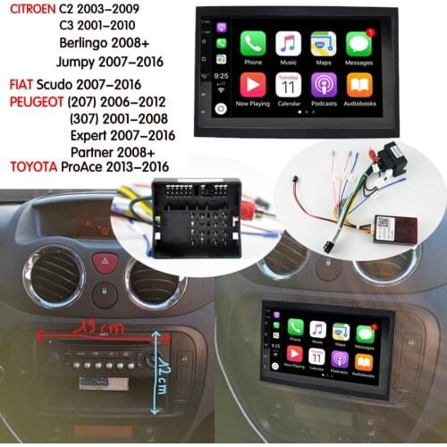 Car Radio navigator For CITROEN C2 C3 Berlingo 2008+ Jumpy FIAT Scudo 2007+ Car Stereo Radio GPS Navigation Android equipment